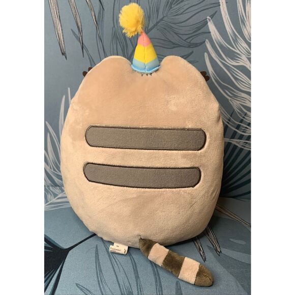 2 PUSHEEN GUND Plush Rainbow UNICORN & BIRTHDAY CAT stuffed animal LOT - Picture 8 of 11